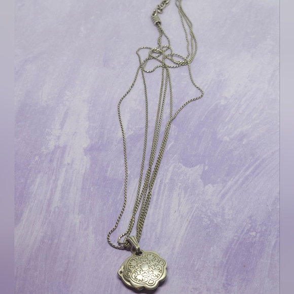 Brighton Silver Tone Charm Multi Strand Necklace - Picture 6 of 7